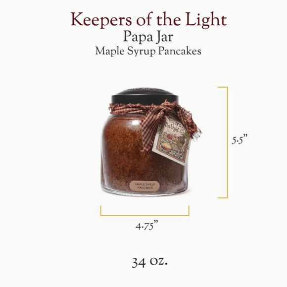 MAPLE SYRUP PANCAKES -A Cheerful Giver- Papa Jar Scented Candle, 34 oz - Picture 7 of 11